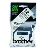 cinta p/rotu brother mk231 12mm negro/blanco