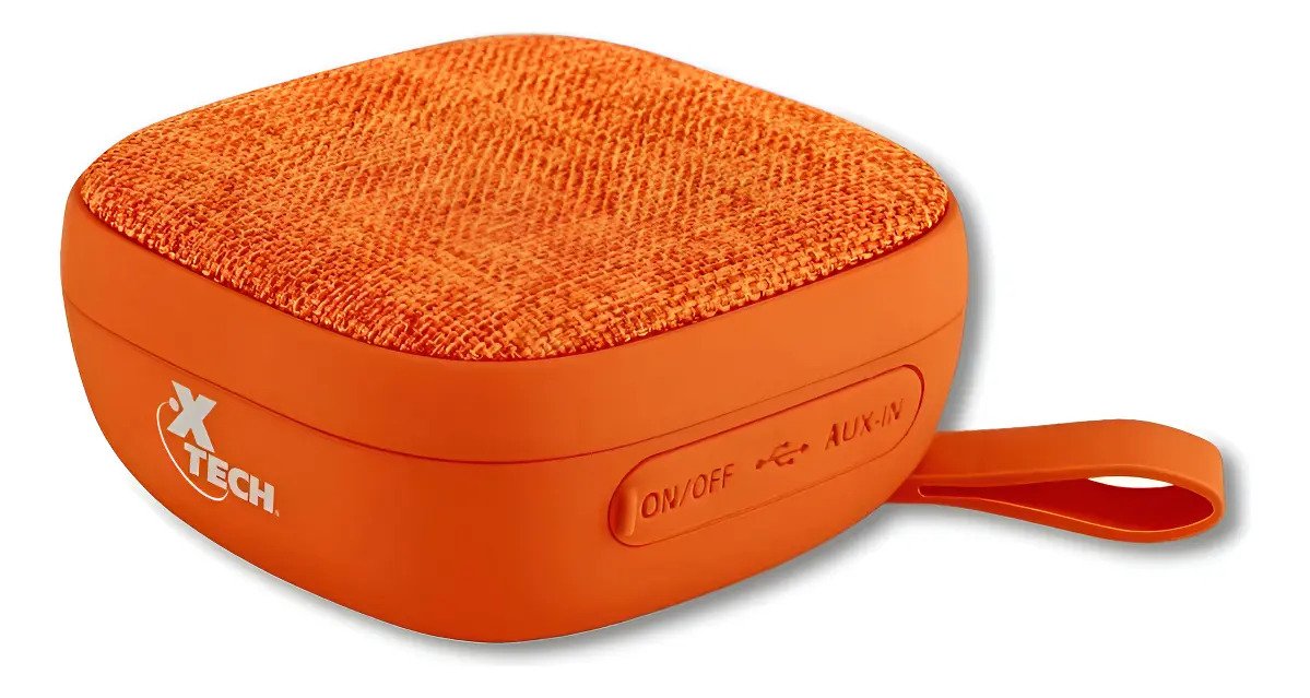 parlante mini x tech portatil naranja c/bluetooth