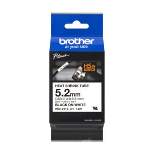cinta p/rotu termoc brother 5.2mm blanco/negro
