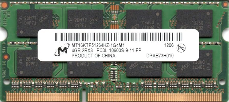 sodimm ddr3 4gb 1333mhz lp micron