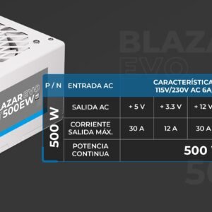 fuente 500w performance atx500 ps3 oem