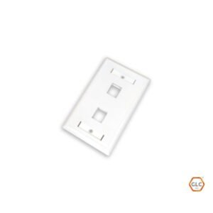 face plate glc 2 puertos cat 5e/6 rj45