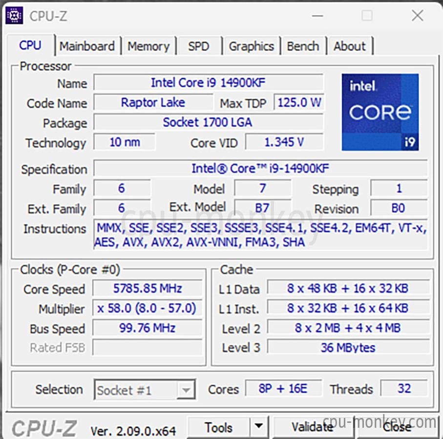 cpu intel core i9 14900 raptorlake s1700 box