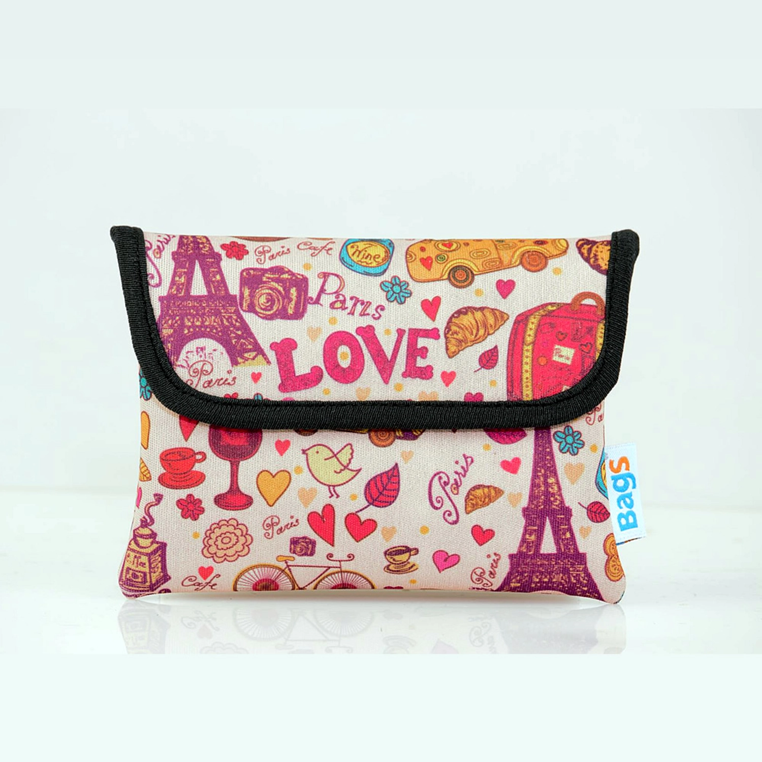 qsesR_l Funda p/Disco Externo BAGS FNGPS/CAM-LP Love Paris Estampado