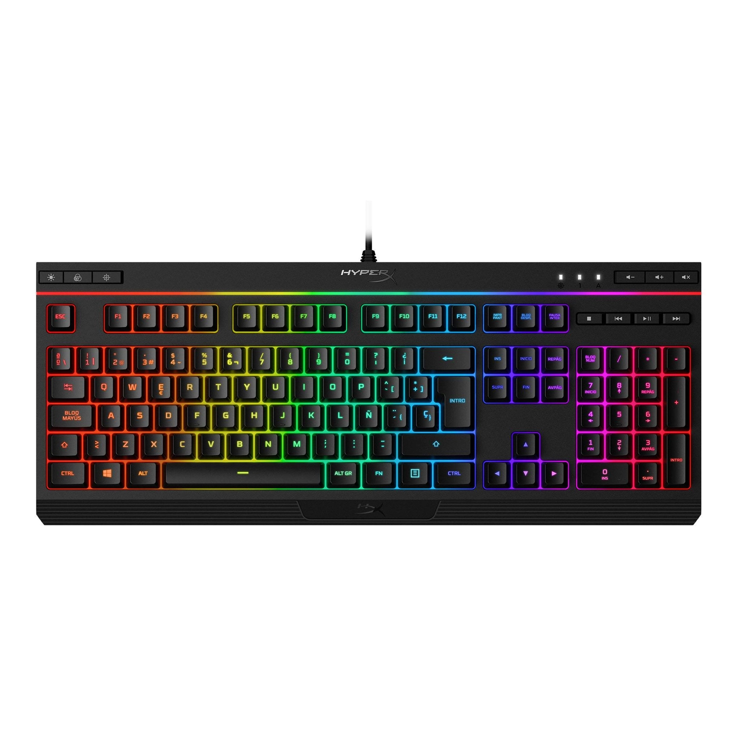 r3Y32_l Teclado c/Cable HYPERX Alloy Core RGB LA Negro