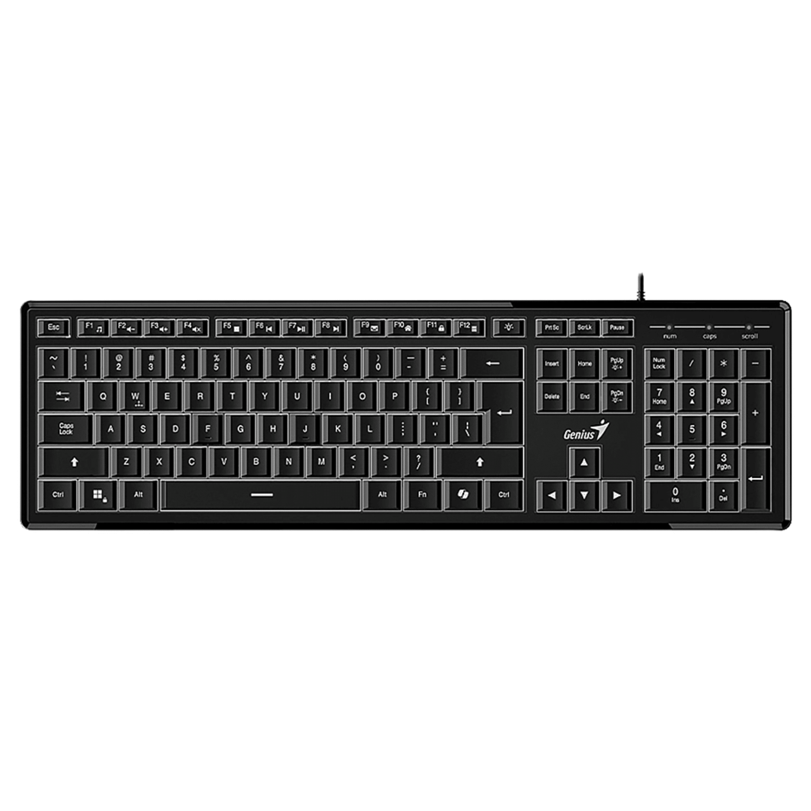 teclado genius slimstar 820 usb black retroilumina
