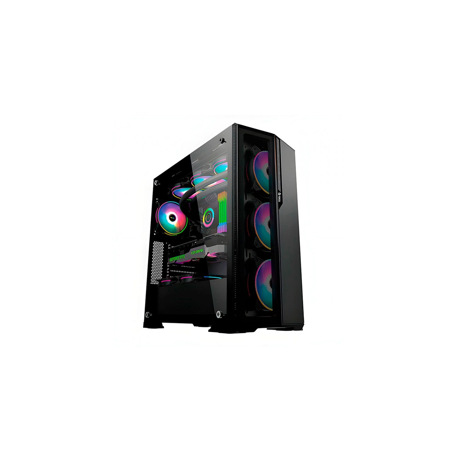 z5yis_l Gabinete Teros TE-1175N Gaming Mid Tower 4 Fans ARGB s/fuente