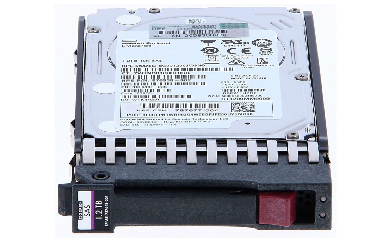 hdd sas hpe 2.4tb 10k sff bc 512e mv