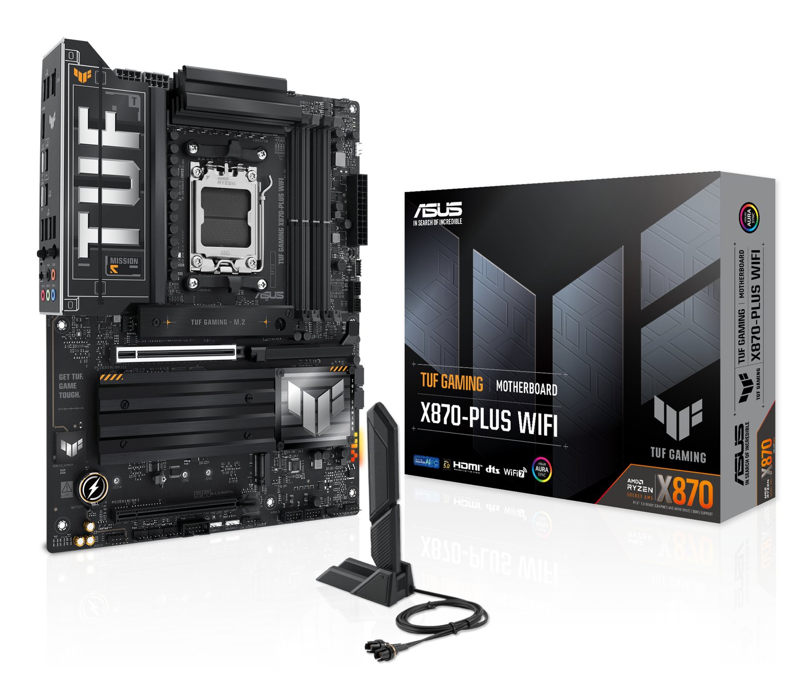 mb asus am5 tuf gaming x870 plus wifi ddr5 box atx