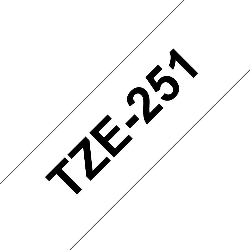 cinta p/rotu brother tze251 24mm negro/blanco