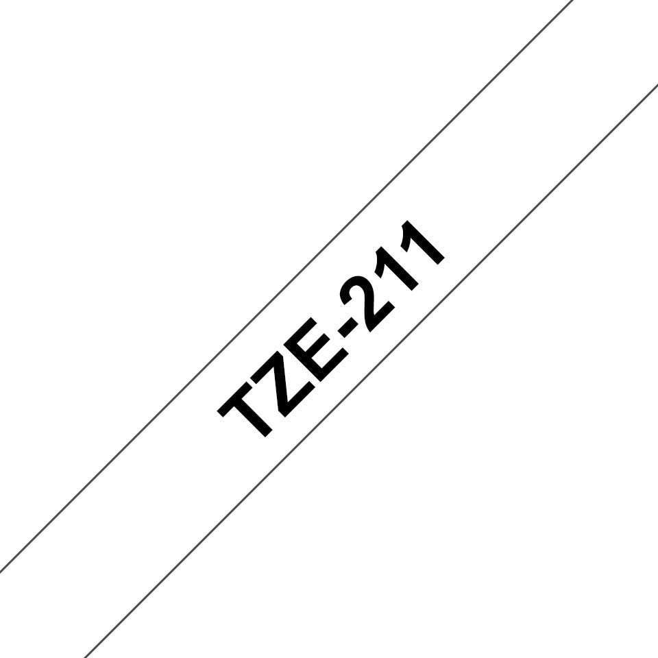 cinta p/rotu brother tze211 6mm negro/blanco