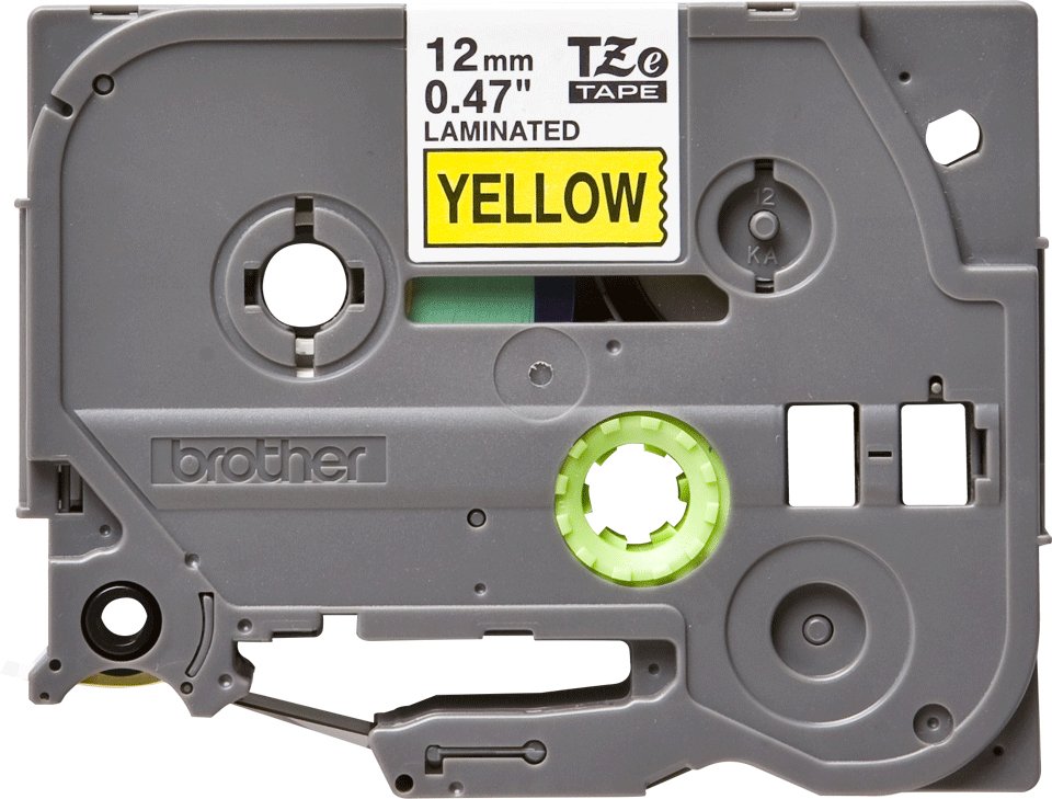 cinta p/rotu brother tze631 12mm negro/amarillo