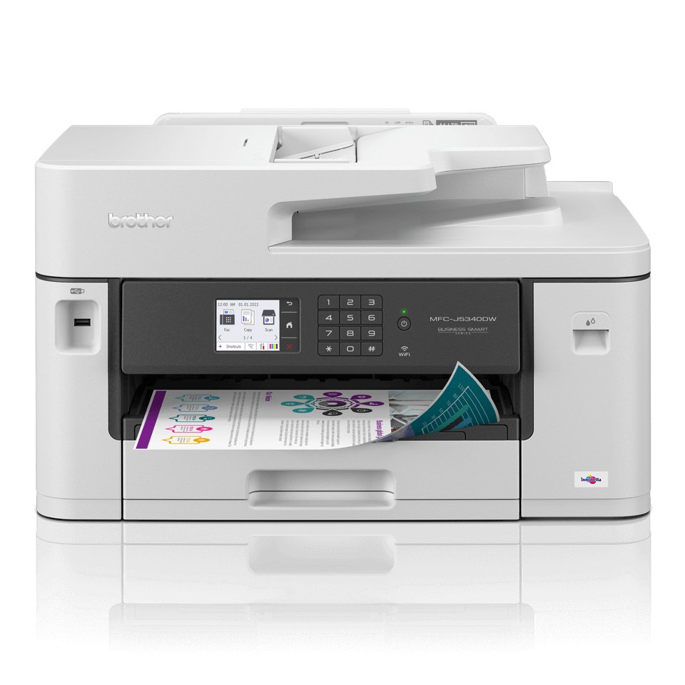 mf brother mfc j5340dw 28ppm wifi fax red a3