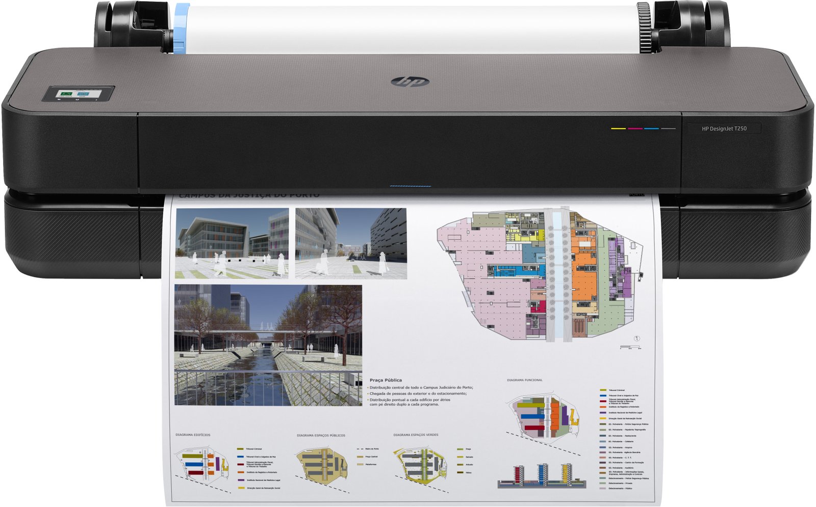 plotter hp t250 designjet wifi 61cm (24) 5hb06d