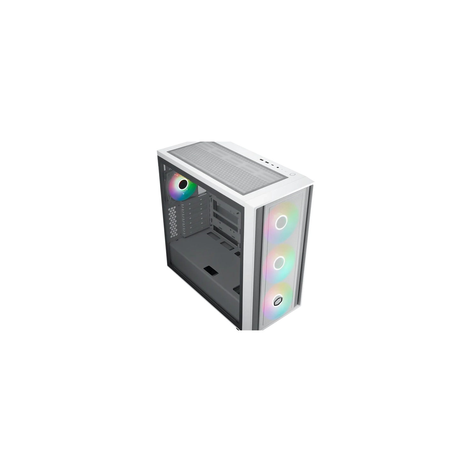 Gabinete Cooler Master MasterBox 600 White 4 Fans ARGB s/fuente