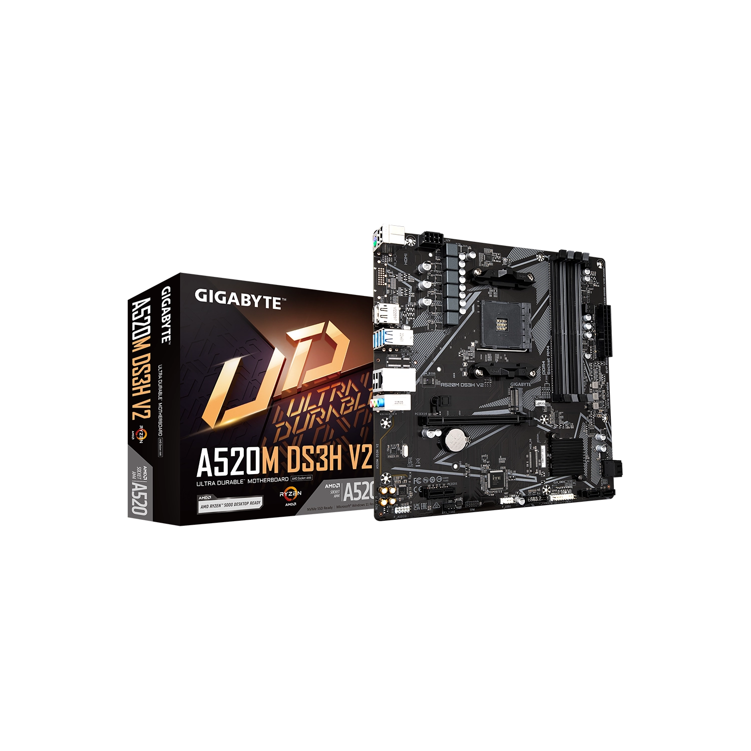 N602d_l Motherboard GIGABYTE A520M DS3H V2 AM4 DDR4