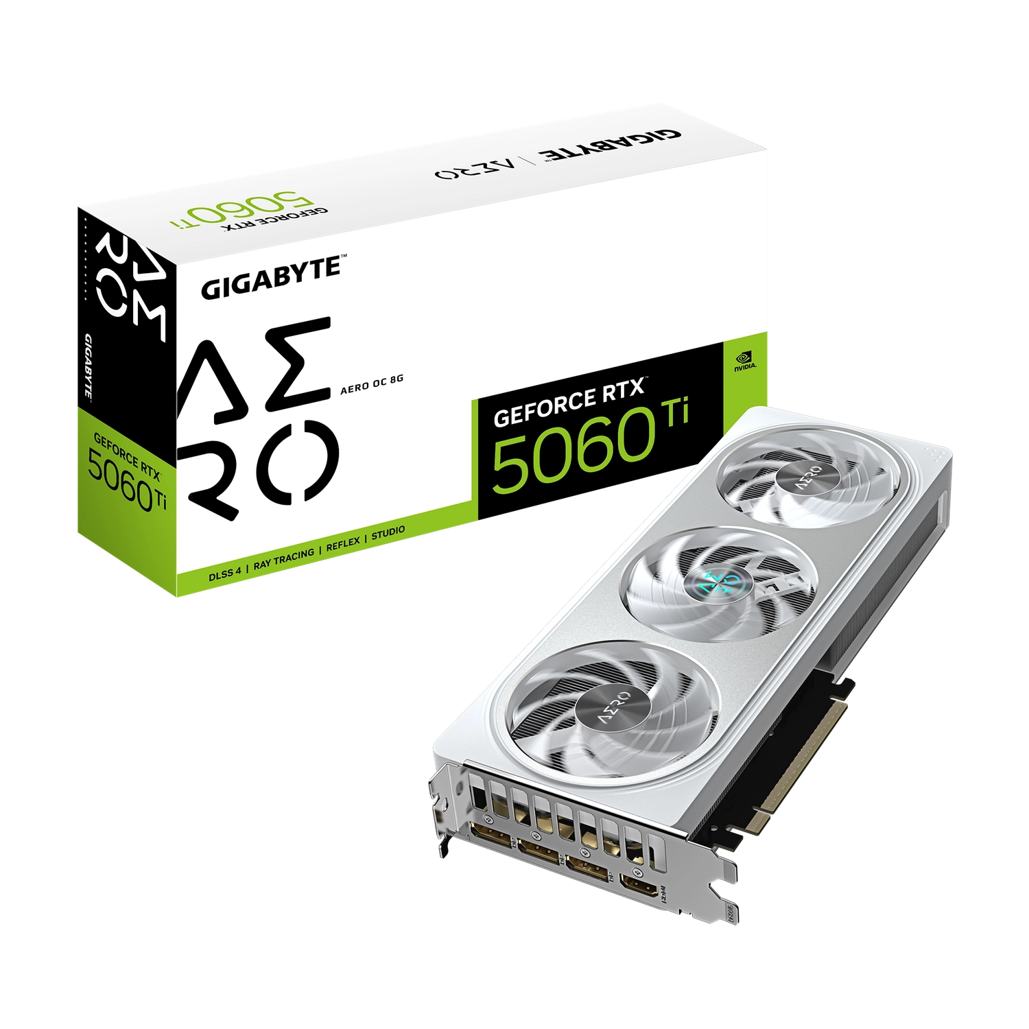 Placa de Video GIGABYTE NVIDIA GeForce RTX 5060 Ti AERO OC 8G