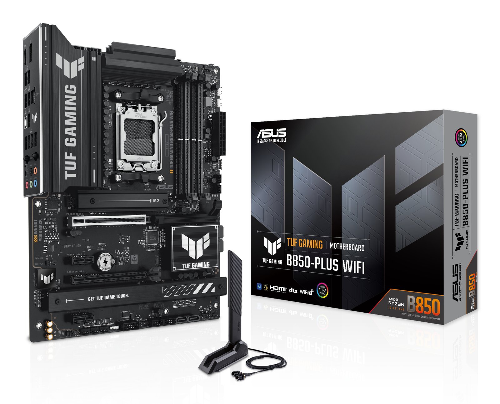 mb asus am5 tuf gaming b850 plus wifi ddr5 box