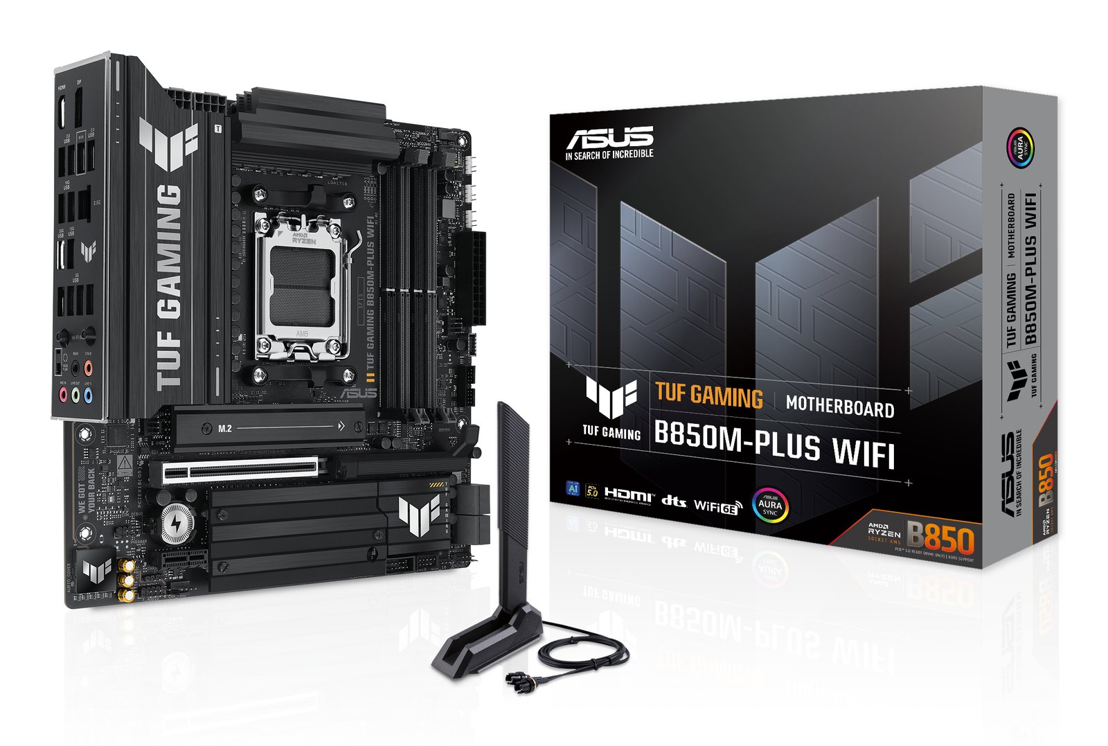 mb asus am5 tuf gaming b850m plus wifi ddr5 box