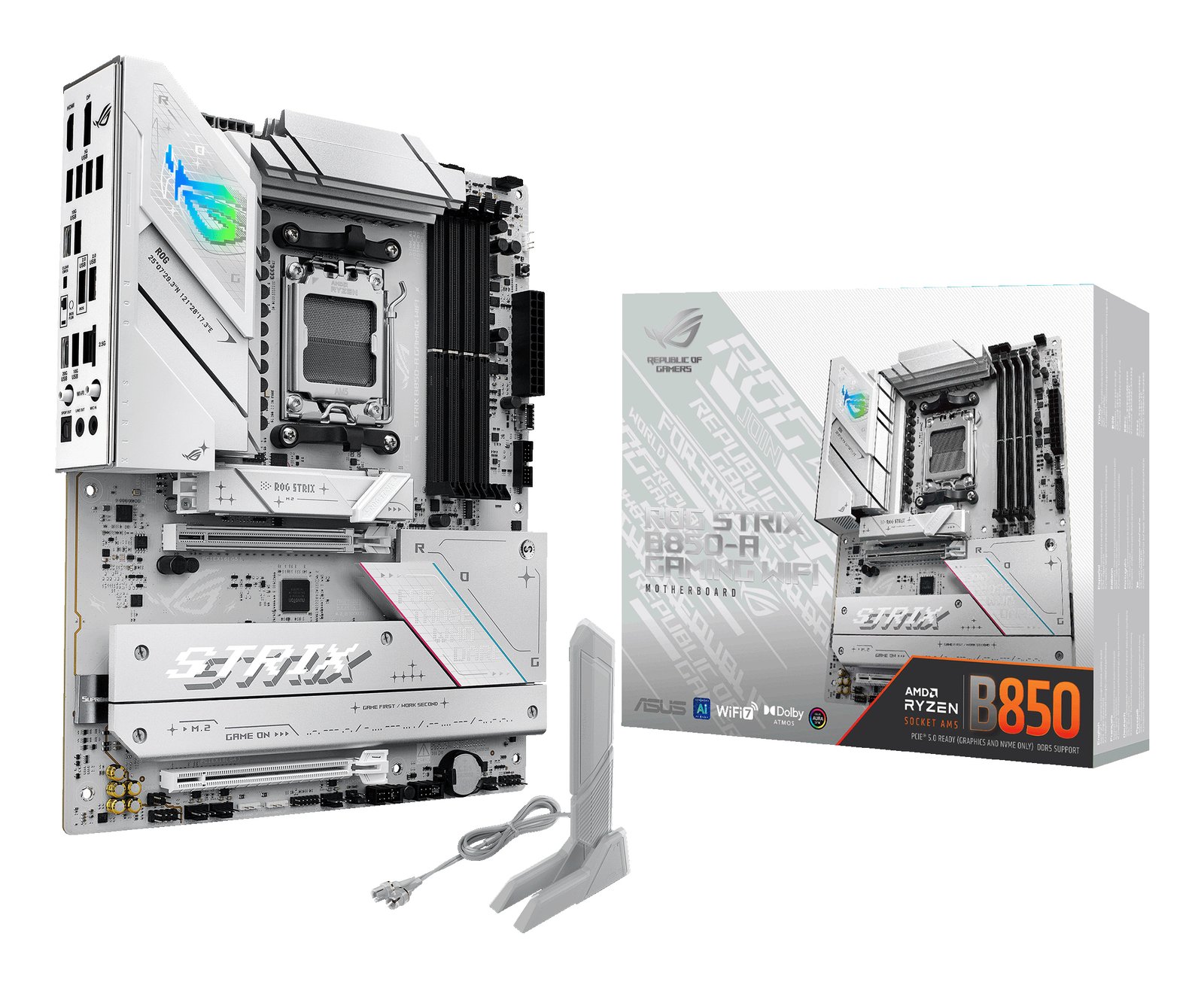 mb asus am5 rog strix b850 a gaming wifi ddr5 box