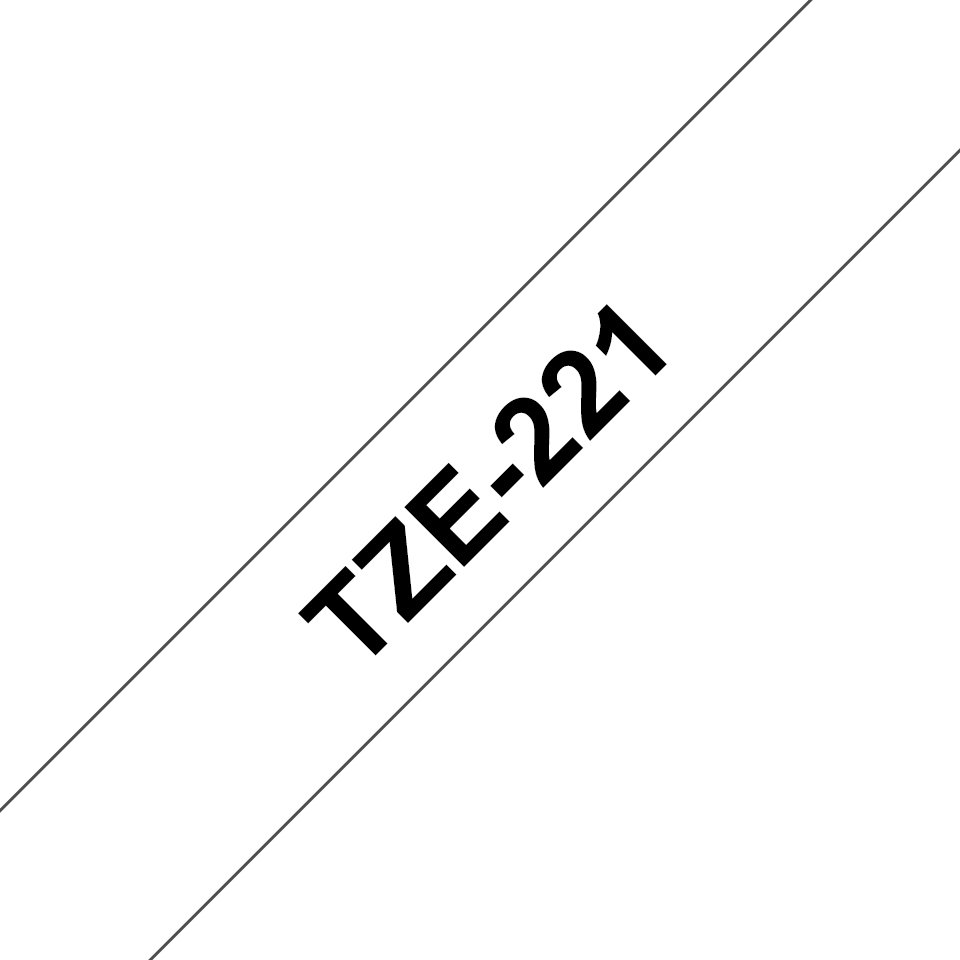 cinta p/rotu brother tze221 9mm negro/blanco