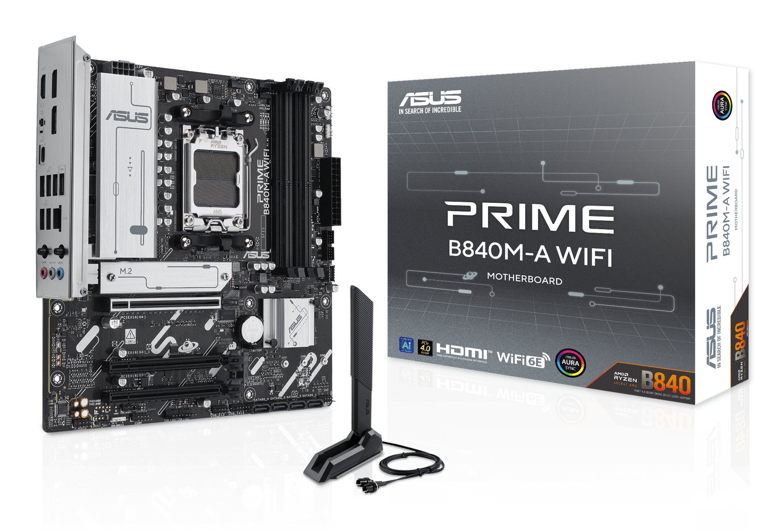 mb asus am5 prime b840m a wifi ddr5 box m atx