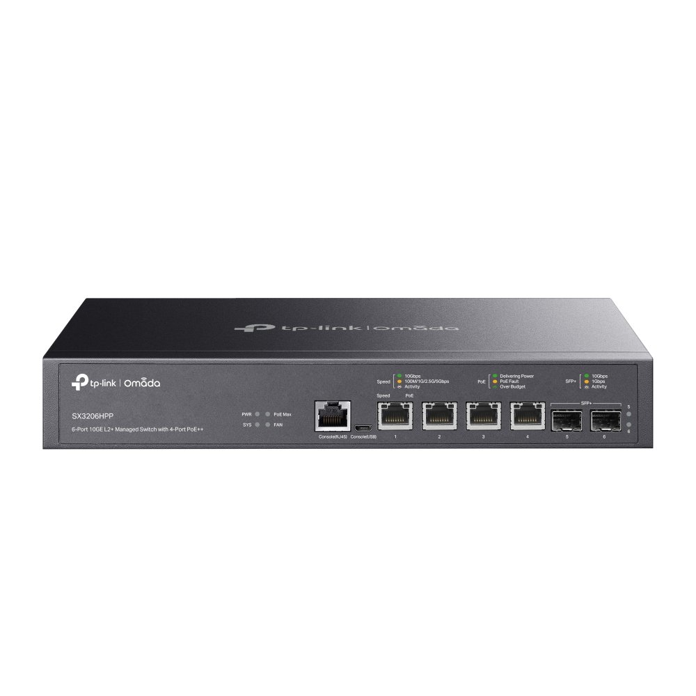 switch 5p tp link sx3206hpp 4x10g poe++ 2x10g sfp
