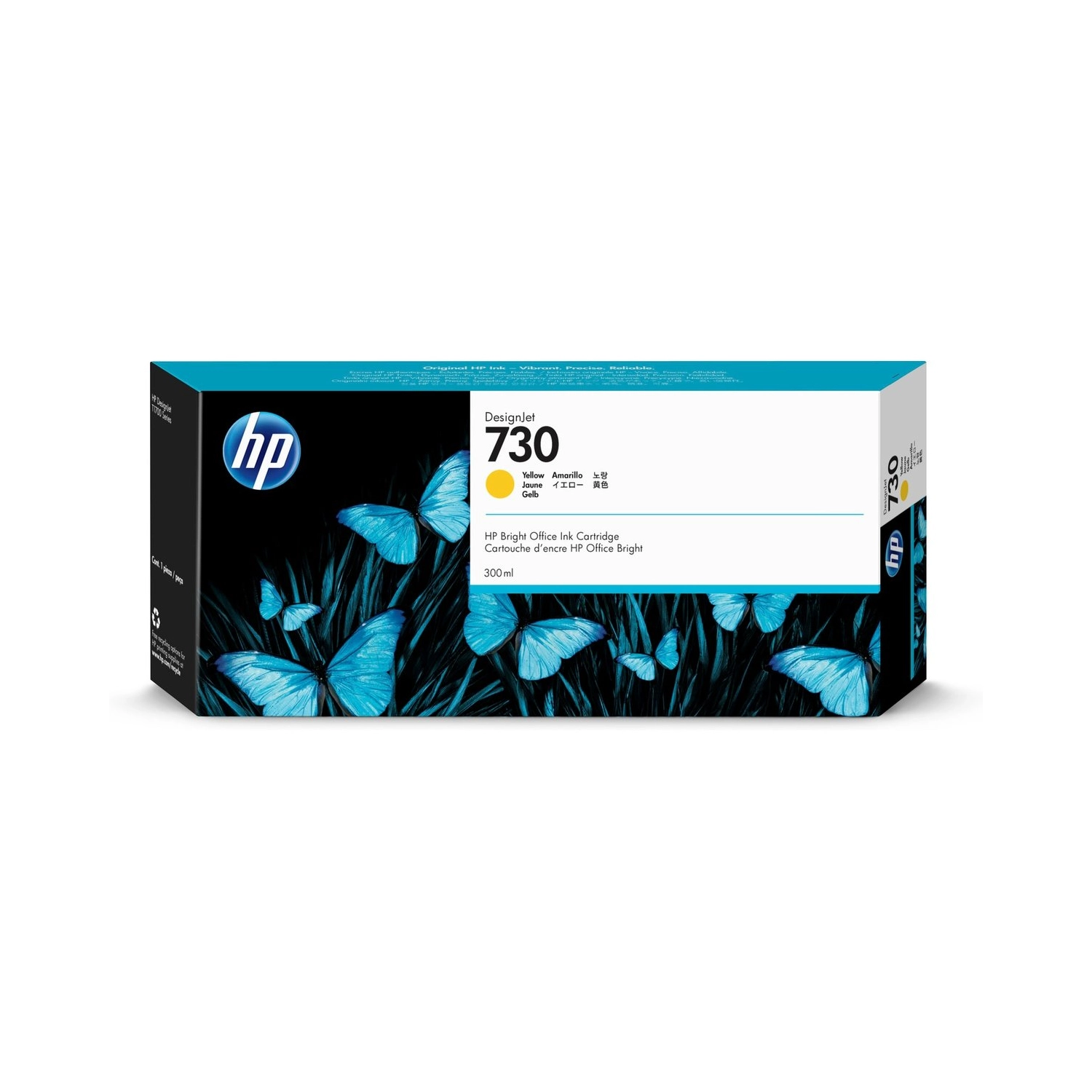Cartucho de Tinta Plotter HP  730  Amarilla Alta Capacidad