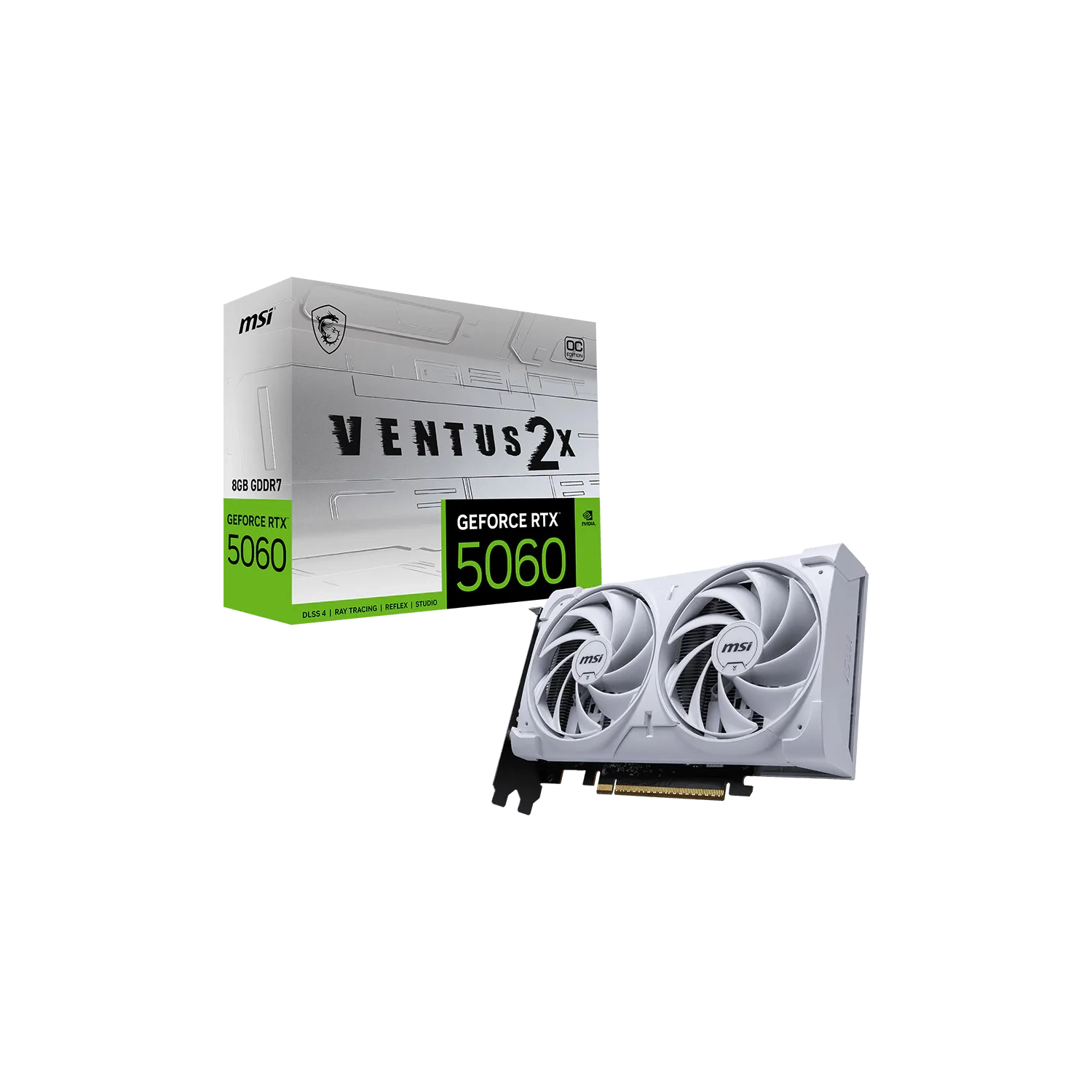 Placa MSI NVIDIA GeForce RTX 5060 8G VENTUS 2X OC WHITE