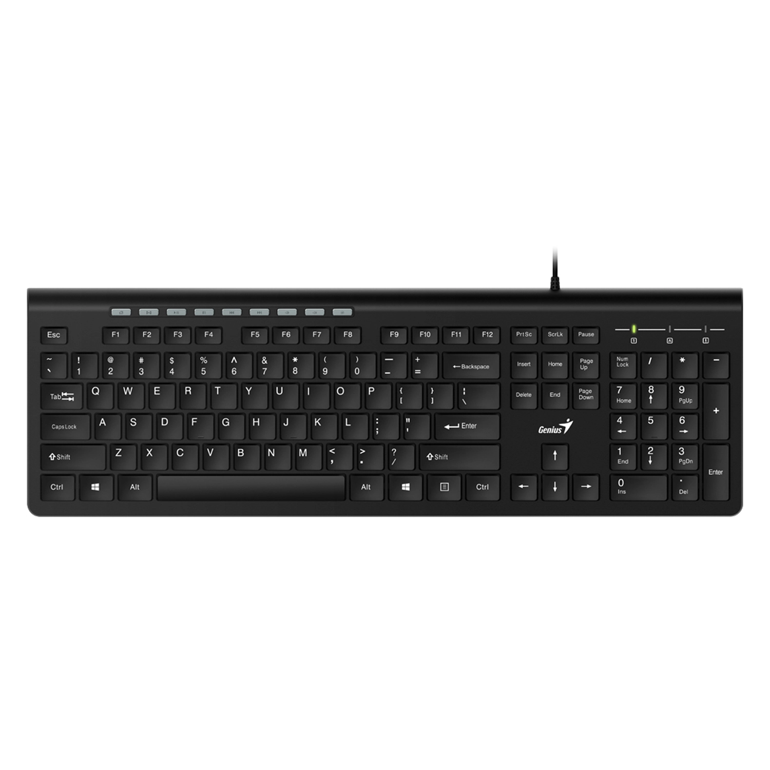 Teclado c/Cable GENIUS SlimStar 230  Negro